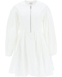 Alexander McQueen - Blouson Sleeve Mini Dress - Lyst