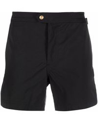 Tom Ford Mid-rise Compact Swim Shorts - Black