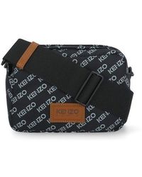 KENZO Loged Shoulder Bag - Black