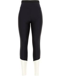 Moncler Two-tone Technical Stretch Leggings - Black