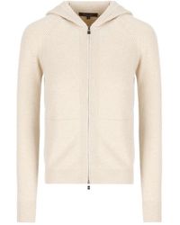 Loro Piana - Zip-up Hooded Knitted Cardigan - Lyst