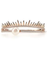 Apm Monaco - Pearl Embellished Spike Bracelet - Lyst