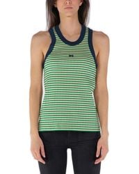 Wales Bonner - Sonic Logo Embroidered Striped Tank Top - Lyst