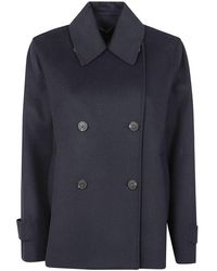 Weekend by Maxmara - Double-Breasted Long-Sleeved Jacket - Lyst