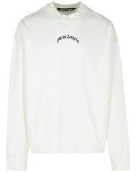 Palm Angels - Contrast Logo Lettering Cotton Sweatshirt - Lyst