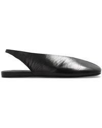 Jil Sander - Leather Folded Slingback Flats - Lyst