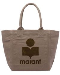 Isabel Marant - Yenki Flocked Logo Small Tote Bag - Lyst