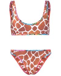 Reina Olga - Giraffe Print Two-piece Bikini Set - Lyst