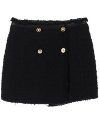 Versace - Heritage Mini Skirt In Boucle Tweed - Lyst