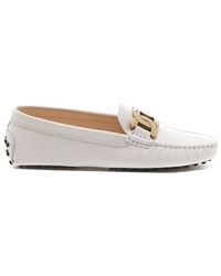 Tod's - Kate Gommino Embellished Leather Loafers - Lyst