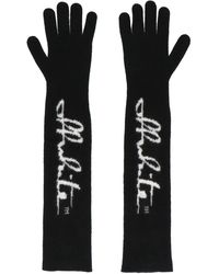 Off-White c/o Virgil Abloh Logo-print Gloves - Black