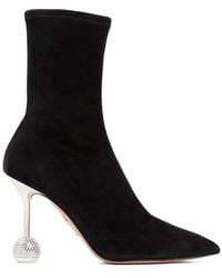 Aquazzura - Yes Darling 95 Suede Ankle Boots - Lyst