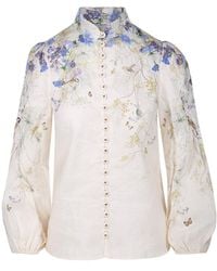 Zimmermann - Harmony Floral Printed Blouse - Lyst