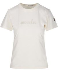 Moncler - Logo Patch Crewneck T-Shirt - Lyst