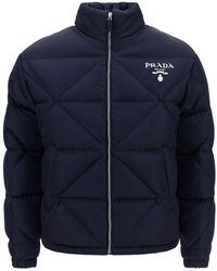 Prada Quilted Puffer Jacket - Blue