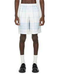 Burberry - Checked Elasticated Waistband Shorts - Lyst