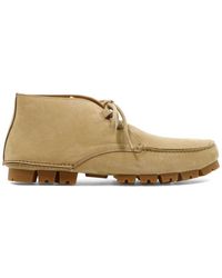 Ferragamo - Round-toe Lace-up Boots - Lyst