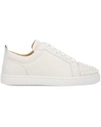 Christian Louboutin - Louis Junior Spikes Cap-Toe Leather Sneakers - Lyst