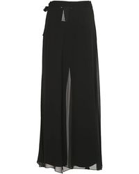 Max Mara Gabarra Silk Flare Pants - Black