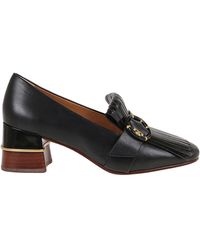 Tory Burch Slip-on Round Toe Loafers - Black
