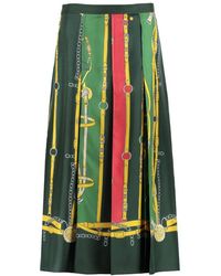 Gucci - Printed Pleated Skirt - Lyst