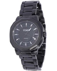 F215611600 Fendi Momento Bugs Eye Black Bracelet Mens Watch