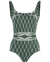 Tory Burch - Printed One-piece Tank Swimsuit - Lyst