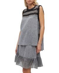 Ermanno Scervino - Lace Trim Sleeveless Top - Lyst