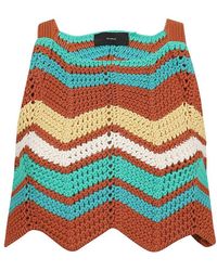 Alanui - Kaleidoscopic Cropped Knitted Top - Lyst