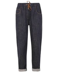 Brunello Cucinelli - Cotton Pants Jeans - Lyst