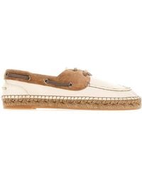 Brunello Cucinelli - Panelled Lace-up Flat Shoes - Lyst