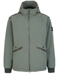Stone Island - Compass-motif Zip-up Hooded Jacket - Lyst