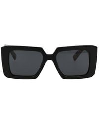 Prada Rectangular Acetate Sunglasses - Black