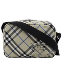 Burberry - Checked Equestrian Knight Motif Messenger Bag - Lyst