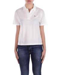 Lacoste - T-Shirts And Polos Cream - Lyst