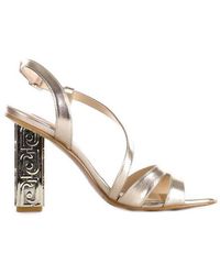 Liu Jo - Branded Heel Sandals - Lyst