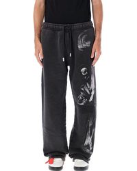Off-White c/o Virgil Abloh - Printed Cotton Joggers - Lyst