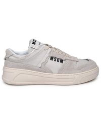 MSGM - Logo Printed Panelled Sneakers - Lyst