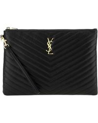 ysl clutch all black