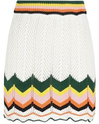 Casablancabrand - Wave Crochet Knitted Mini Skirt - Lyst