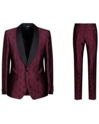 Dolce & Gabbana - Monogram Jacquard Straight Leg Tuxedo Suit - Lyst