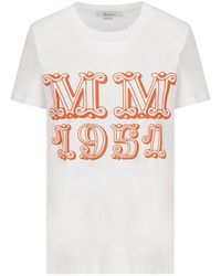 Max Mara - Graphic-print Cotton T-shirt - Lyst