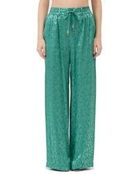 Just Cavalli - Satin Wide-Leg Trousers - Lyst