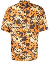 Nanushka - Floral Printed Short-sleeved Shirt - Lyst