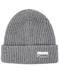 Ganni - Wool Beanie - Lyst