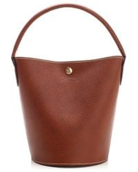 Longchamp - Épure Logo Embossed Small Bucket Bag - Lyst