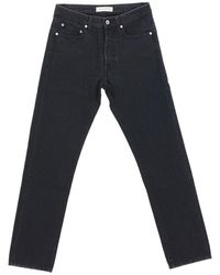 Valentino Logo Patch Straight Leg Jeans - Black