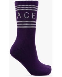 Versace Socks With Logo - Purple