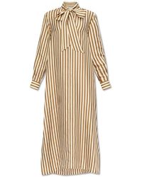 Max Mara - Striped Long-sleeve Dress - Lyst