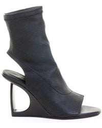 Vic Matié - Cut Out Detailed Heeled Boots - Lyst